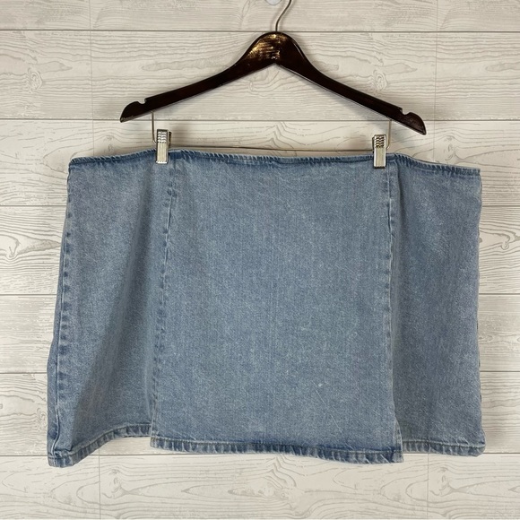 ASOS Curve Denim Mini Skirt Size 24 - Picture 1 of 5